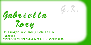 gabriella kory business card